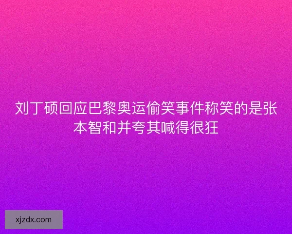 刘丁硕回应巴黎奥运偷笑事件称笑的是张本智和并夸其喊得很狂